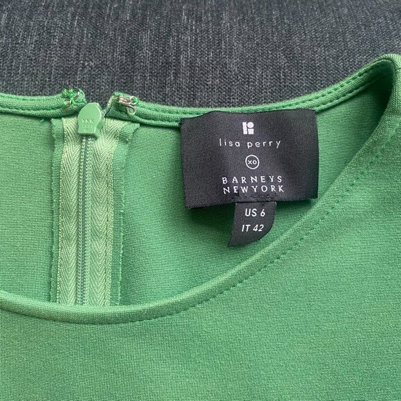 Lisa Perry x Barneys New York A-Line Mini Dress, Kelly Green, Size 6 - Picture 9 of 9
